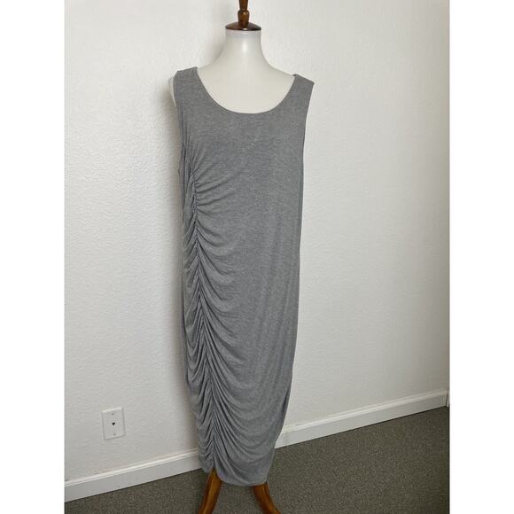 Torrid Midi Dress Ruched Stretch Knit Bodycon - Picture 1 of 8